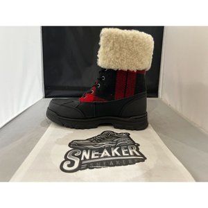 Polo Ralph Lauren Black/Red-Black Plaid Quinta - 97352 Boys size 13.5